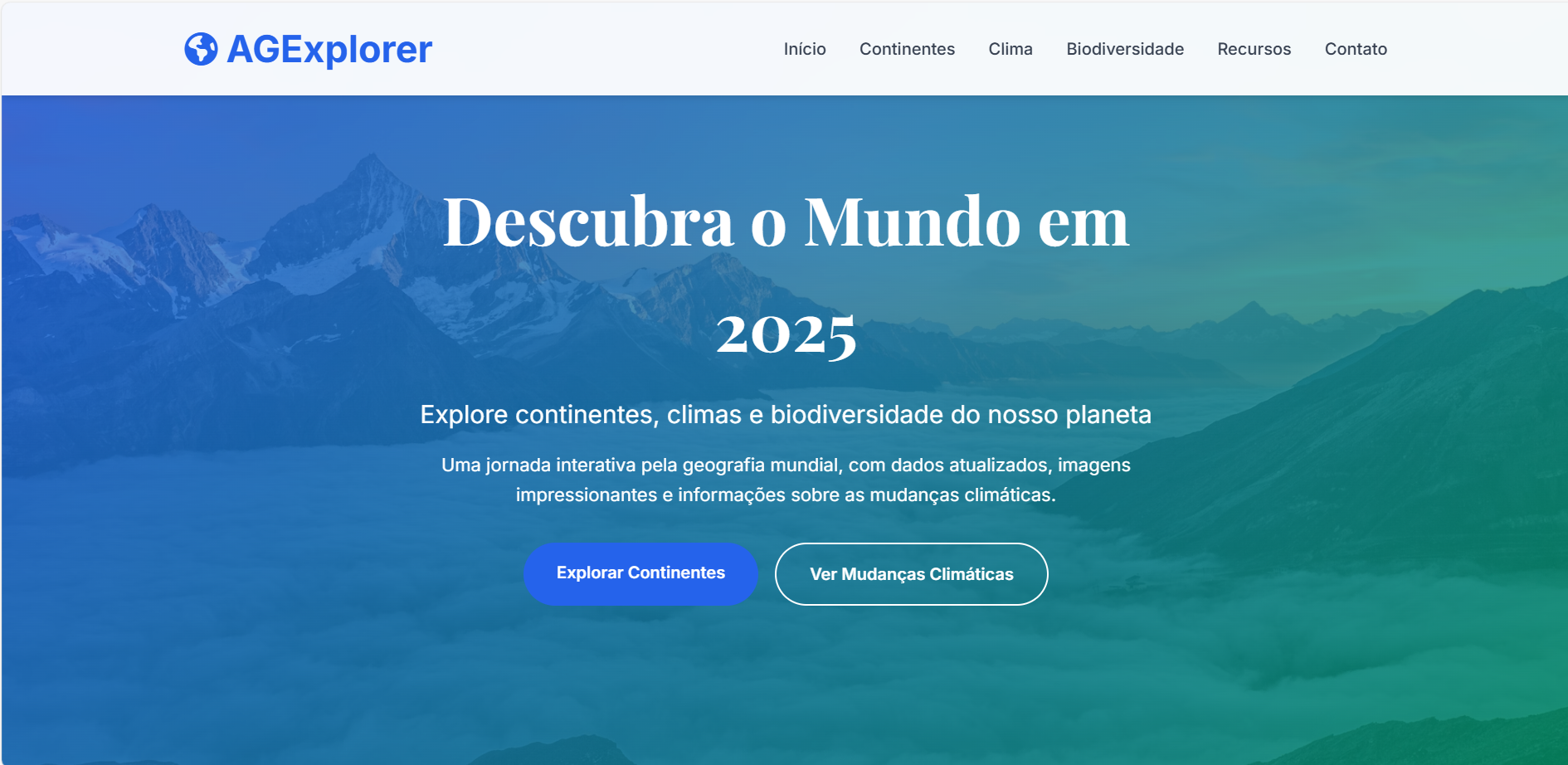 Site Geografia - Portal educacional interativo